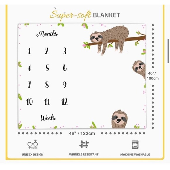 Milestone Blanket Millie Moon Diaper 2022 Ultrasound Ornament Bundle Baby B3 - Picture 9 of 9